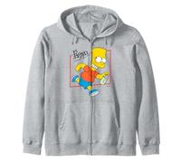 The Simpsons El Barto Bart Running & Smiling Dark Text Felpa con Cappuccio