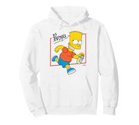 The Simpsons El Barto Bart Running & Smiling Dark Text Felpa con Cappuccio