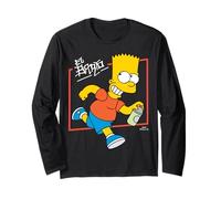The Simpsons El Barto Bart Running & Smiling Light Text Maglia a Manica