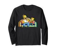 The Simpsons Homer And Bart Sandwich Pop Art Couch Gag Maglia a Manica