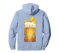 The Simpsons Homer Beer Solution Brewed Humour Beer Lover Felpa con Cappuccio, Unisex per Adulti, Blu Polveroso, XL