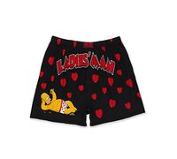 The Simpsons Homer - Boxer da Uomo e Donna, con Scritta Briefly Stated, Nero, X-Large