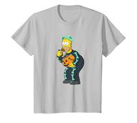 The Simpsons Homer Candy Feast Treehouse of Horror Halloween Maglietta, Bambini, Argento, 10 Anni