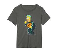The Simpsons Homer Candy Feast Treehouse of Horror Halloween Maglietta, Donna Plus-Size, Asfalto, 5X