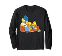 The Simpsons Homer Marge Maggie Bart Lisa Simpson Divano Maglia a Manica