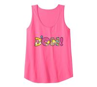 The Simpsons Homer Simpson Beer And Donuts Letters D’OH! Canotta, Donna, Rosa Fluo, XL
