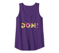 The Simpsons Homer Simpson Beer And Donuts Letters D’OH! Canotta, Donna, Viola, M