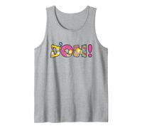 The Simpsons Homer Simpson Beer And Donuts Letters D’OH! Canotta, Uomo, Grigio Melange, XL