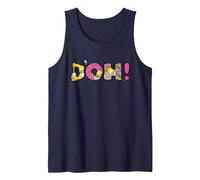 The Simpsons Homer Simpson Beer And Donuts Letters D’OH! Canotta, Uomo, Navy, L