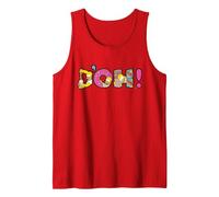 The Simpsons Homer Simpson Beer And Donuts Letters D’OH! Canotta, Uomo, Rosso, L