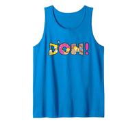 The Simpsons Homer Simpson Beer And Donuts Letters D’OH! Canotta, Uomo, Zaffiro, XXL