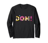 The Simpsons Homer Simpson Beer and Donuts Letters D’OH! Maglia a Manica