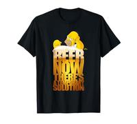 The Simpsons Homer Simpson Beer There’s a Temporary Solution Maglietta
