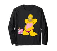 The Simpsons Homer Simpson Big Pink Heart Valentine’s Day Maglia a Manica