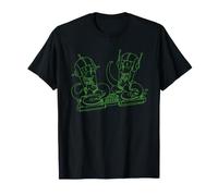 The Simpsons Kang And Kodos Space Rave Alien Party Music DJs Maglietta