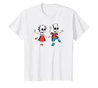 The Simpsons Lisa & Bart Spooky Skeletons Halloween Maglietta, Bambini, Bianco, 3 Anni