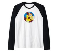 The Simpsons Marge and Homer Pie Man Upside Down Kiss Maglia con Maniche Raglan