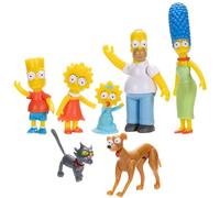 The simpsons 2.5" Set Figure Assortite in scala 2,5"- homer, marge, bart, lisa e maggie