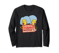 The Simpsons Patty and Selma Will Marry for Money Retro Maglia a Manica