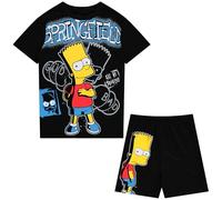 The Simpsons Ragazzi Bart Simpson Ragazzi Moda Tee & Mesh Short 2pc Set, nero, 14-16