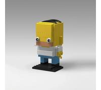 The Simpsons Stile Lego MOC BrickHeadz Building Blocks Homer Bart Action Figure
