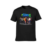 The Sims 4 Character Men's T-Shirt Unisex Black Cotton Print Tee Shirts S