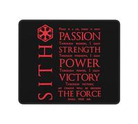 The Sith Code Mouse Pad Morbido Mousepad Piccolo Tappetino per Mouse per Gaming Casa Computer 25X30Cm