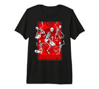 The Skater Tarocchi Skateboard Scheletri Occulti Rosso Maglietta Premium