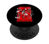 The Skater Tarocchi Skateboard Scheletri Occulti Rosso PopSockets PopGrip Adesivo
