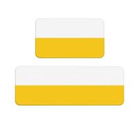 The Slesian Flag - Set di tappetini da cucina antiscivolo, imbottiti, anti-affaticamento, per pavimenti, confezione da 2 per cucina, sala da pranzo, lavanderia e altro ancora, 43,2 x 74,9 cm + 43,2 x