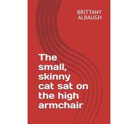 The small, skinny cat sat on the high armchair