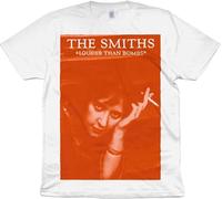 The Smiths - Louder Than Bombs - 1987 - Close-UP - Organic White Yellow Black Red Mens Women t Shirt Schwarz Herren 100% Cotton - Morrissey L