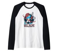 The Smurfs Big Slam The Best Baseball Batter Maglia con Maniche Raglan