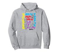 The Smurfs Character Outlines and Groovy Text Cartoon Felpa con Cappuccio
