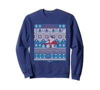The Smurfs Christmas Smurf Ugly Sweater Design Felpa