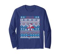 The Smurfs Christmas Smurf Ugly Sweater Design Maglia a Manica