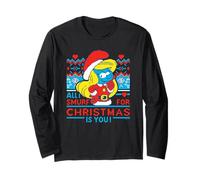 The Smurfs Christmas Ugly Sweater Maglia a Manica