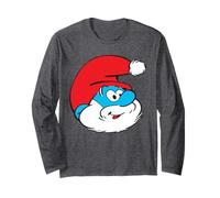 The Smurfs Classic Papa Smurf Santa Christmas Hat Maglia a Manica