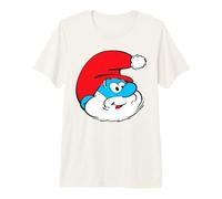 The Smurfs Classic Papa Smurf Santa Christmas Hat Maglietta Premium
