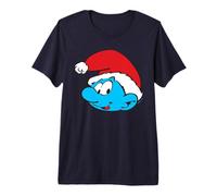 The Smurfs Classic Santa Christmas Hat Maglietta Premium