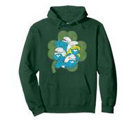 The Smurfs Four Leaf Clover Cast St. Patrick's Day Cartoon Felpa con Cappuccio