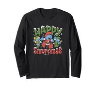 The Smurfs Happy Smurfmas Christmas Maglia a Manica