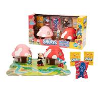 THE SMURFS I Puffi - Villaggio Dei Puffi Composto Da 2 Casette Surprise E 4 Personaggi Da 5,5 cm Di Cui Uno Esclusivo, Per Bambini Dai 3 Anni