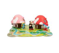 The Smurfs I Puffi - Villaggio Dei Puffi Composto Da 2 Casette Surprise E 4 Personaggi Da 5,5 cm Di Cui Uno Esclusivo, Per Bambini Dai 3 Anni