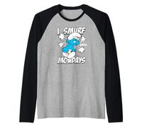 The Smurfs I Smurf Mondays Retro Cartoon Maglia con Maniche Raglan