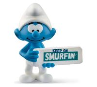 The Smurfs Mini-figure Smurf Con A Sign (keep On Smurfin') 5 Cm Puppy