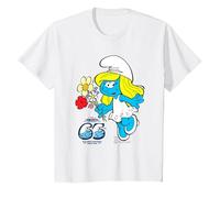 The Smurfs Pitufos 65th Anniversary Smurfette Maglietta, Bambini, Bianco, 10 Anni