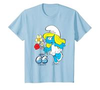 The Smurfs Pitufos 65th Anniversary Smurfette Maglietta, Bambini, Celeste, 2 Anni
