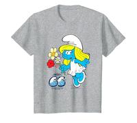 The Smurfs Pitufos 65th Anniversary Smurfette Maglietta, Bambini, Grigio Melange, 6 Anni
