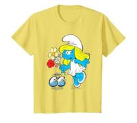 The Smurfs Pitufos 65th Anniversary Smurfette Maglietta, Bambini, Limone, 3 Anni